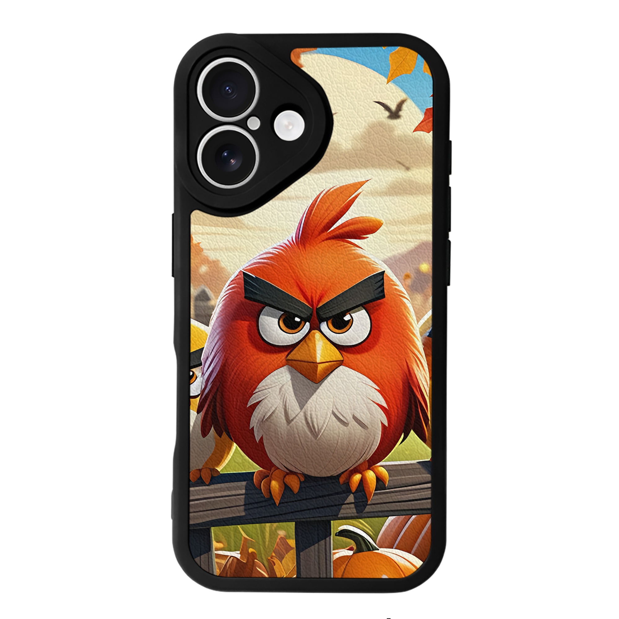 （画像用） Angry Birds アングリーバード 【iPhone 16シリーズ対応】シリコンスマホケース（レザー調） 材質：シリコン